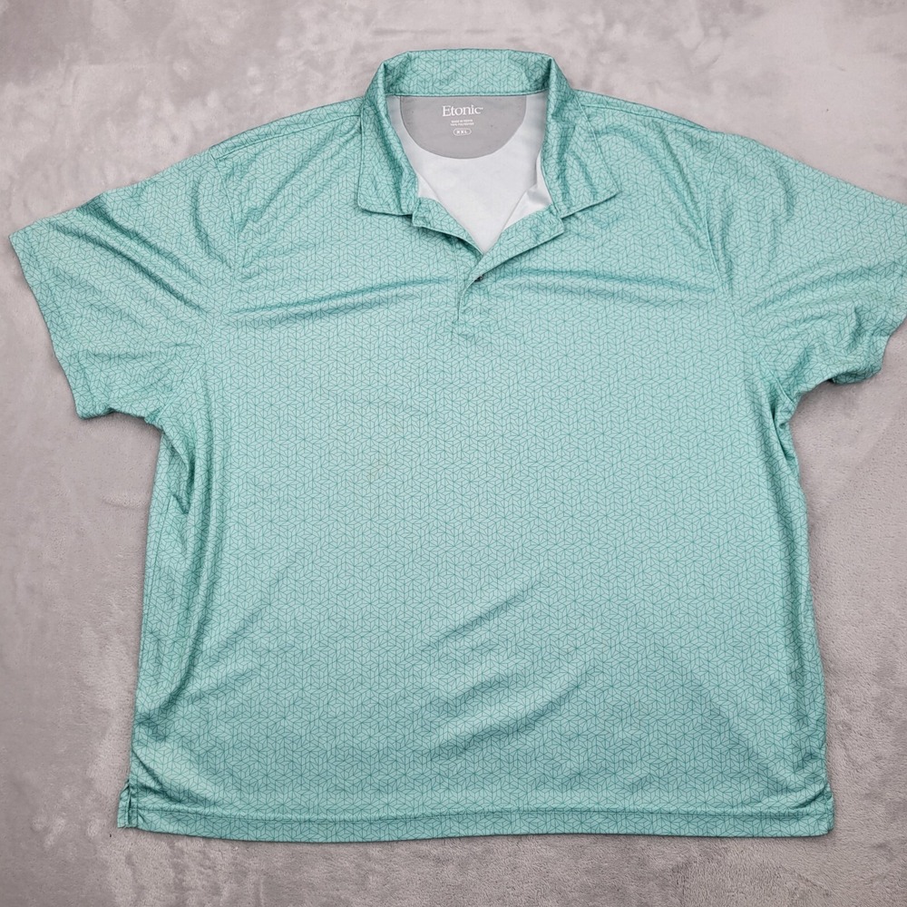 Etonic Polo Shirt Men XXL‎ Golf Performance Tour Pro Cup Geo Prism Adult